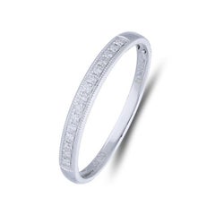 0.09 ctw Diamant-Hochzeitsring 1981 Classic Collection Ring aus 14K Weißgold