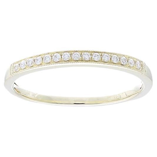 0.09 ctw Diamond Wedding Band 1981 Classic Collection Ring in 14K Yellow Gold For Sale