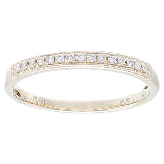 0.09 ctw Diamant-Hochzeitsring 1981 Classic Collection Ring aus 14K Gelbgold