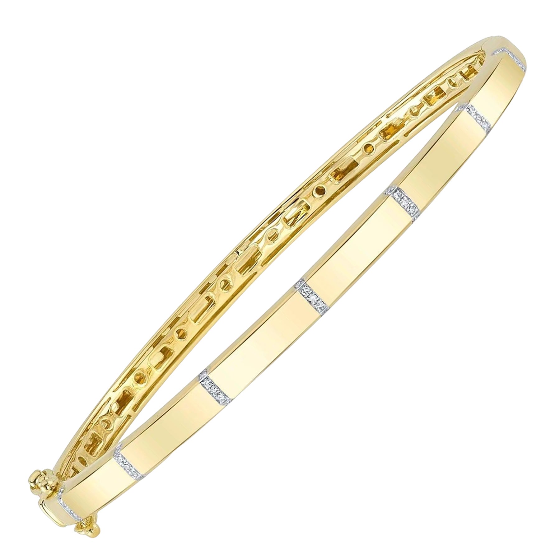 0.09ct Round Brilliant Cut Diamond Bangle Bracelet