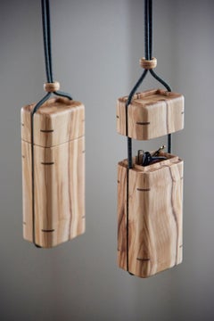 009_N -- Minimal Inro-Inspired Case in Olive Wood