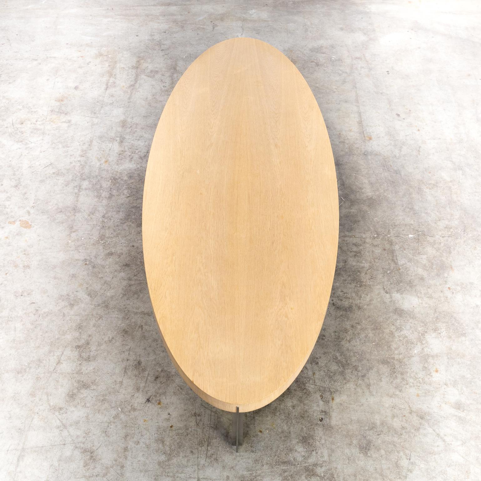 2000s Arco ‘2900’ Oak and Metal Surfboard Coffeetable For Sale 2