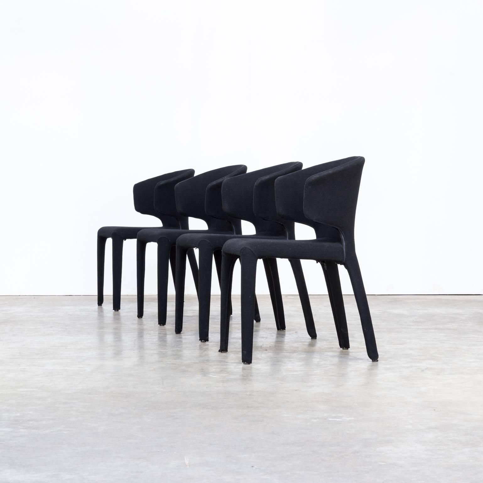 00’s Hannes Wettstein ‘367 hola’ chairs for Cassina set of four. Good condition consistent with age and use.