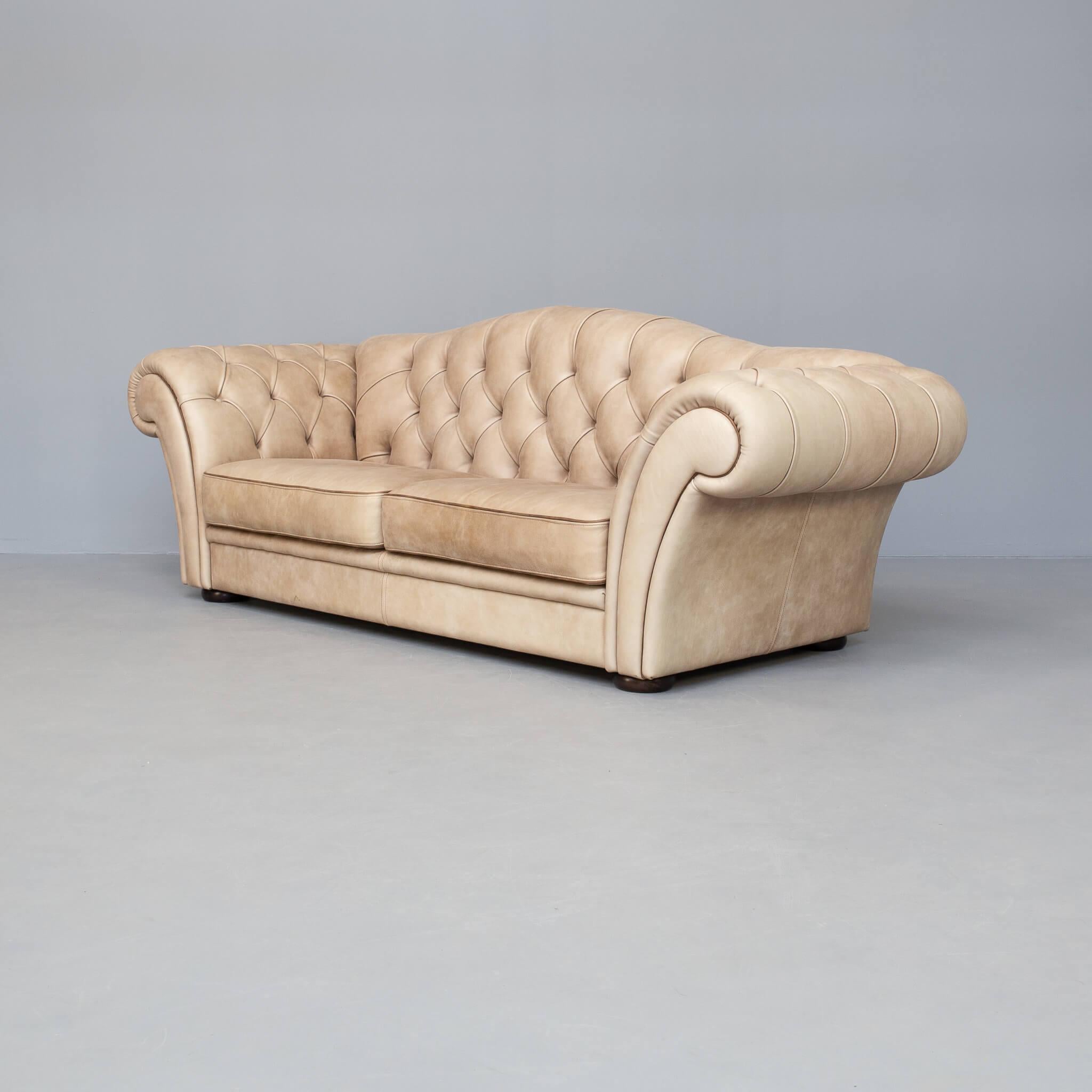 Rustic 00s IDP Italia ‘sahara’ Chesterfield Sofa For Sale