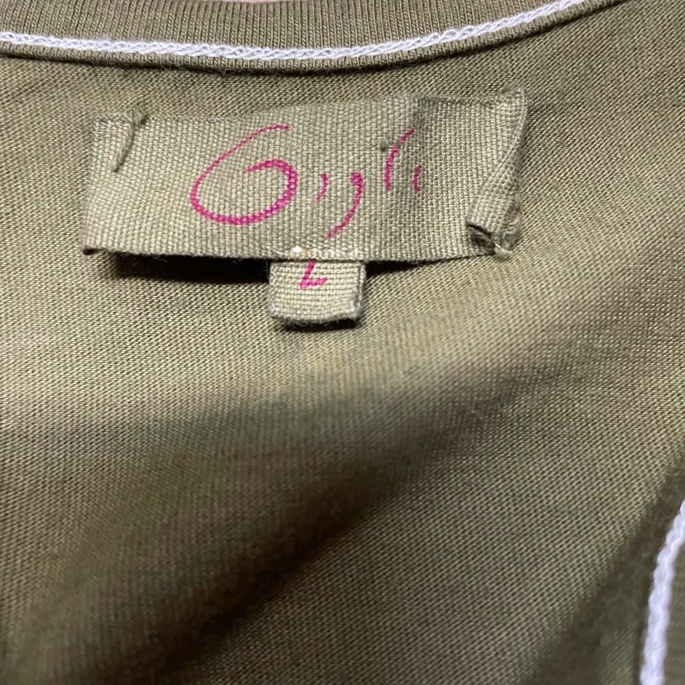 00s Romeo Gigli Vintage military green cotton logoed top For Sale 1