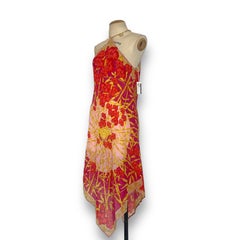 00s Versace cover-up floral beach dress