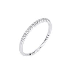 0,1 Karat Diamant-Hochzeitsring 1981 Classic Collection Ring aus 14K Weißgold