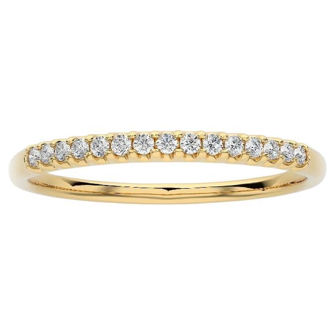 0.1 Carat Diamond Wedding Band 1981 Classic Collection Ring in 14K Yellow Gold For Sale