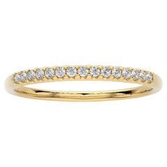 0,1 Karat Diamant-Hochzeitsring 1981 Classic Collection Ring aus 14K Gelbgold