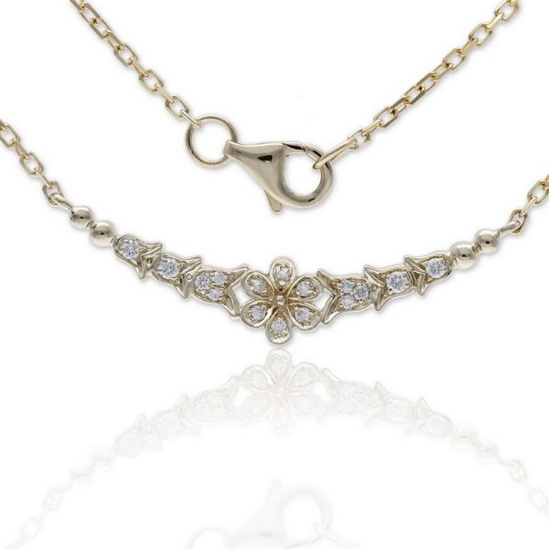Moderne Collier Gazebo collection en or jaune 14 carats avec diamants 0,1 carat en vente