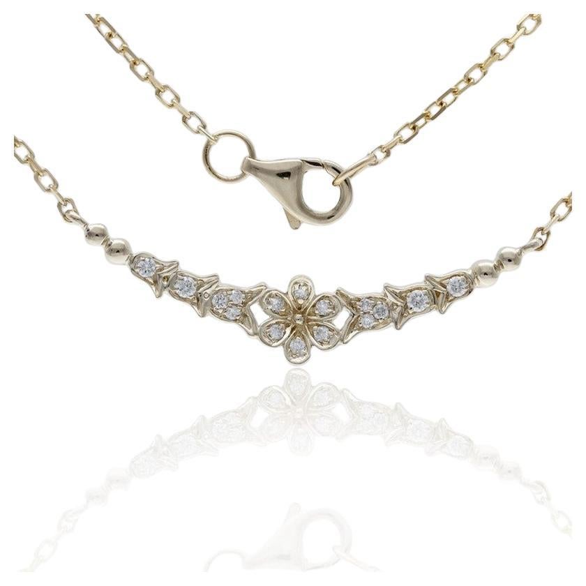 Collier Gazebo collection en or jaune 14 carats avec diamants 0,1 carat