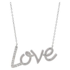 Collana con diamante "Love" da 0,10 carati 14 carati in stock