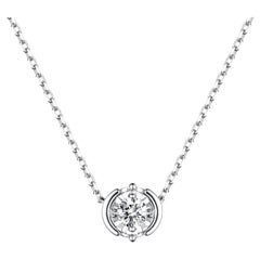 Collar de Diamantes de 0,10 Quilates en Oro Blanco de 14 Kilates