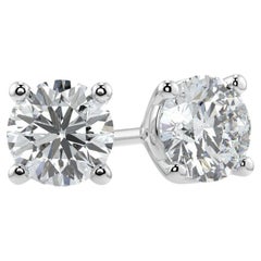 0,10 ct naturel  Diamant SI Clarity Round Shape Solitaire 4 Prong Martini Style 