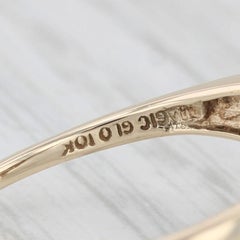 0.102ctw Diamond Contoured V Ring 10k Yellow Gold Size 8 Stackable Wedding