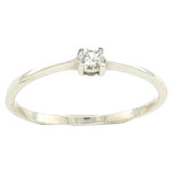 0.10ct Diamond 18ct White Dainty Fine Quality Solitaire Ring For Sale