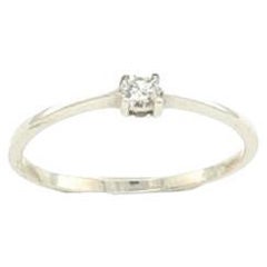 0.10ct Diamond 18ct White Dainty Fine Quality Solitaire Ring