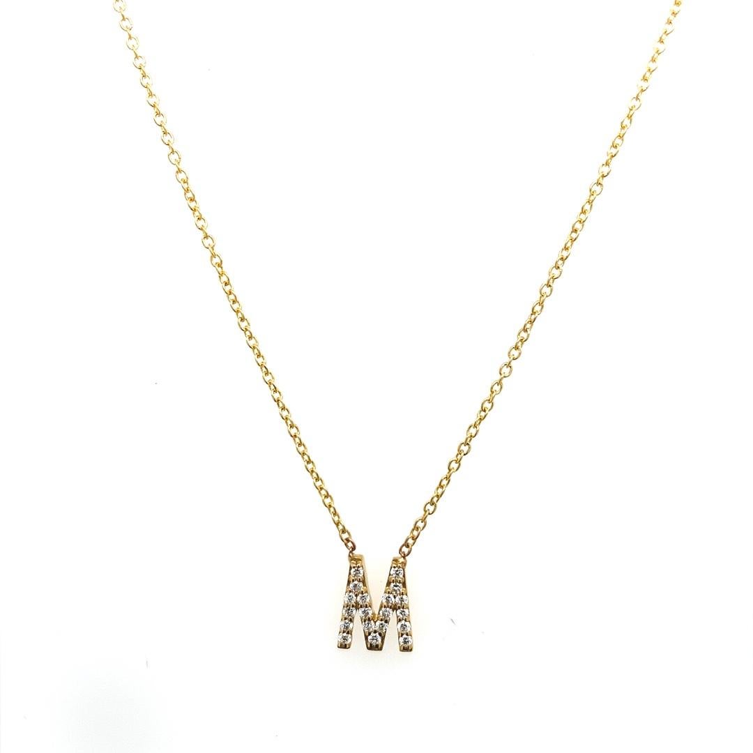 Pendentif initial en or jaune 9ct lettre 