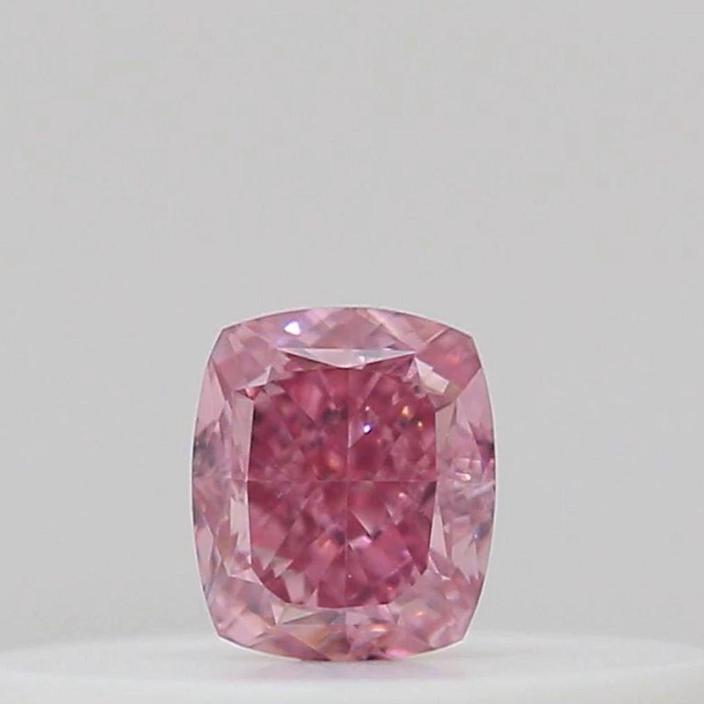 0,10CT GIA Certified Fancy Intense Purplish Pink Natural Color Diamond In condizioni Nuovo in vendita a Hong Kong, HK