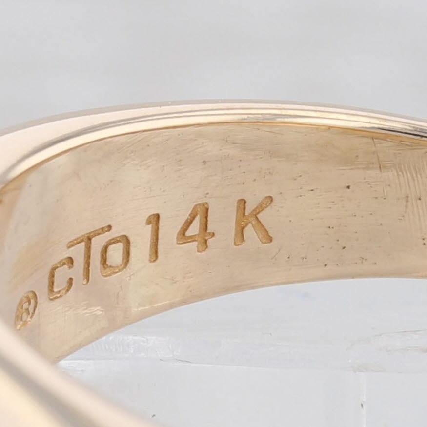 0.10ctw Diamond 3-Stone Ring 14k Yellow Gold Size 12.25 Men's 3