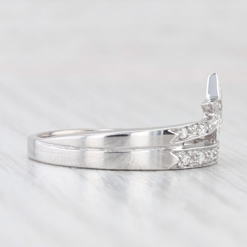 Femenino o masculino 0.10ctw Diamond Shooting Star Ring 14k White Gold Size 8.5 Stackable en venta