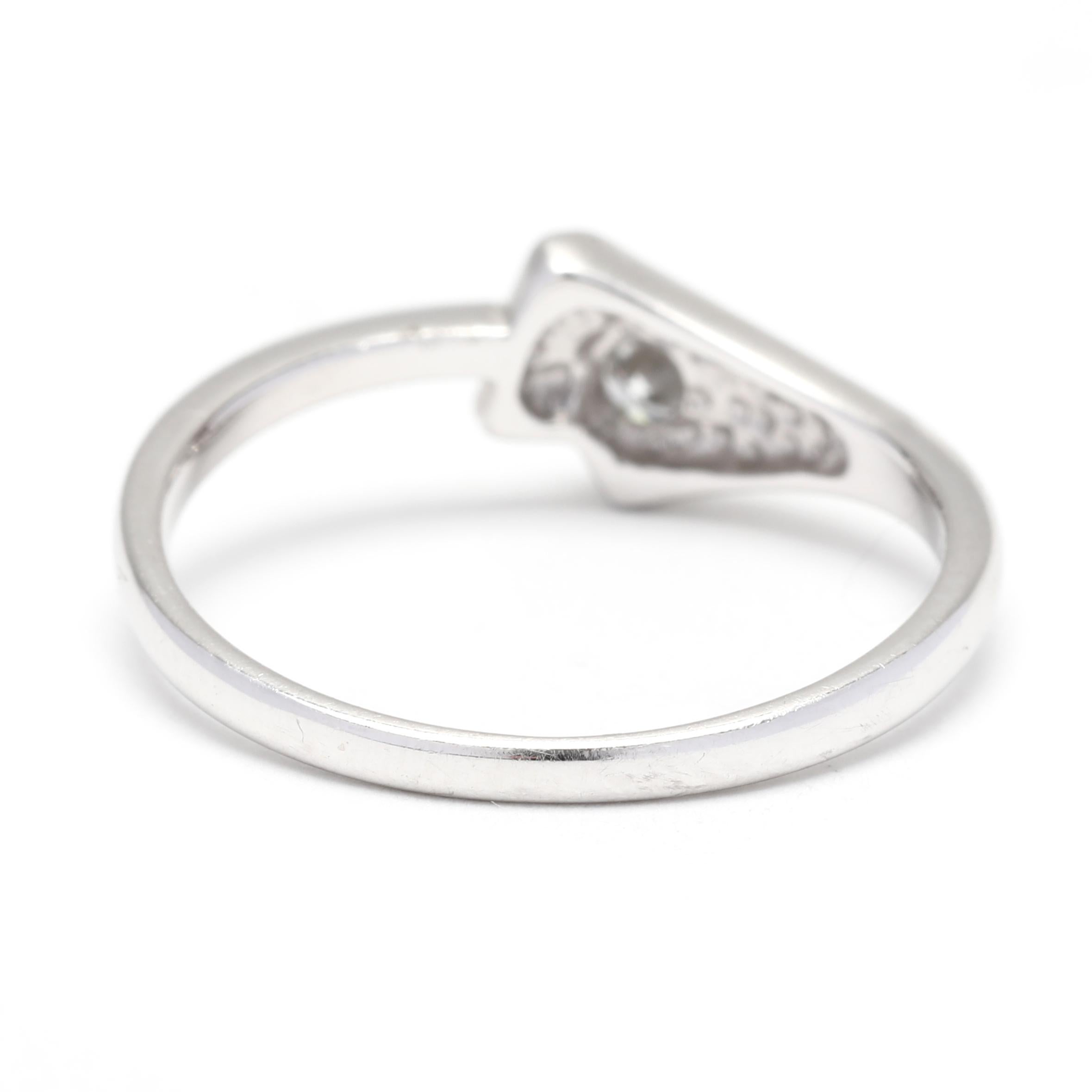 Taglio brillante Anello impilabile con diamante da 0,10 carati, platino, misura 6, anello semplice con diamante in vendita