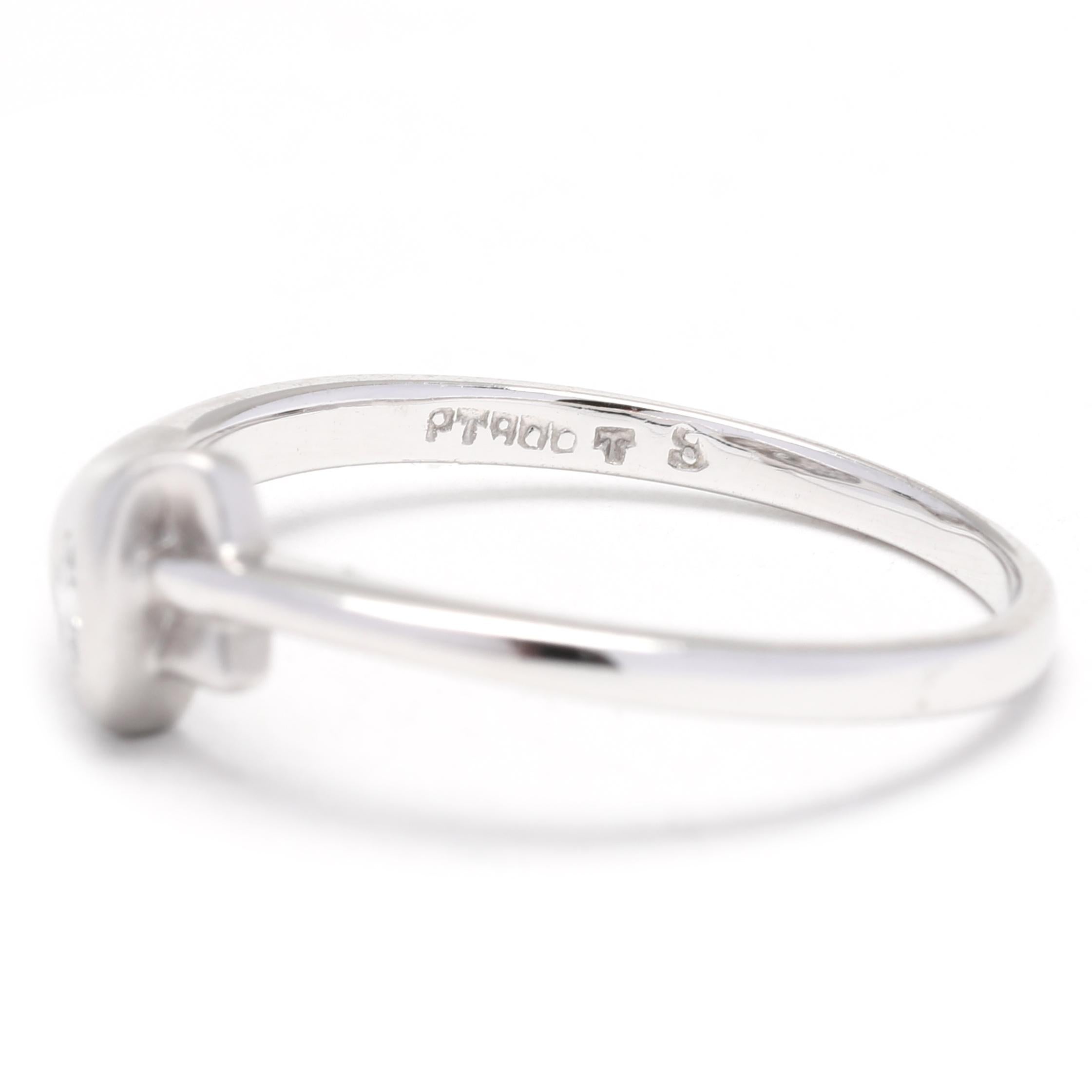 da uomo o donna Anello impilabile con diamante da 0,10 carati, platino, misura 6, anello semplice con diamante in vendita