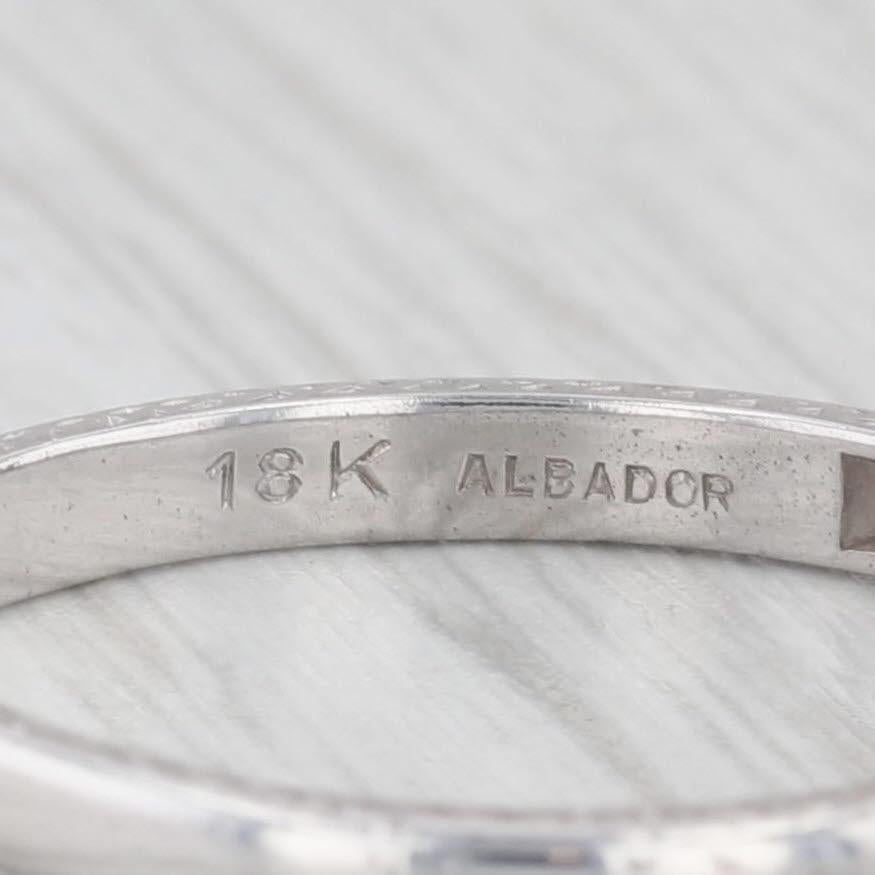 0.10ctw Diamond Wedding Band 18k Gold Size 7.75 Stackable Ring Art Deco 1920s For Sale 2