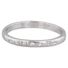 0.10ctw Diamond Wedding Band 18k Gold Size 7.75 Stackable Ring Art Deco 1920s