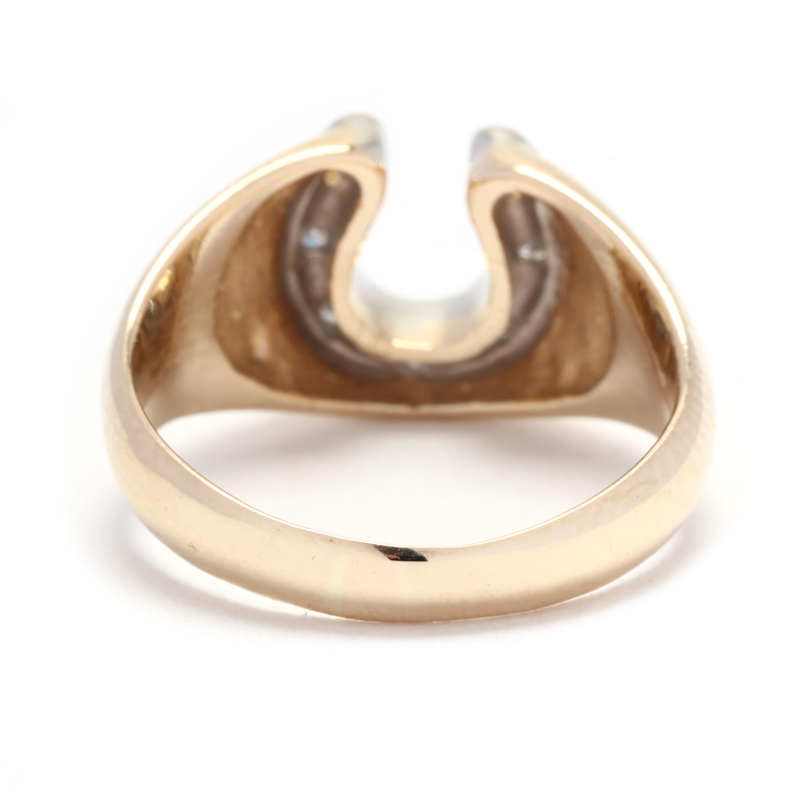 gold horseshoe ring mens