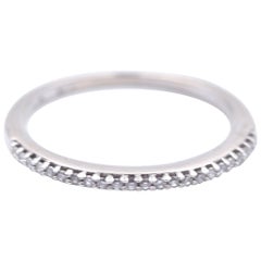 0.11 Carat Diamond 10 Karat White Gold Band