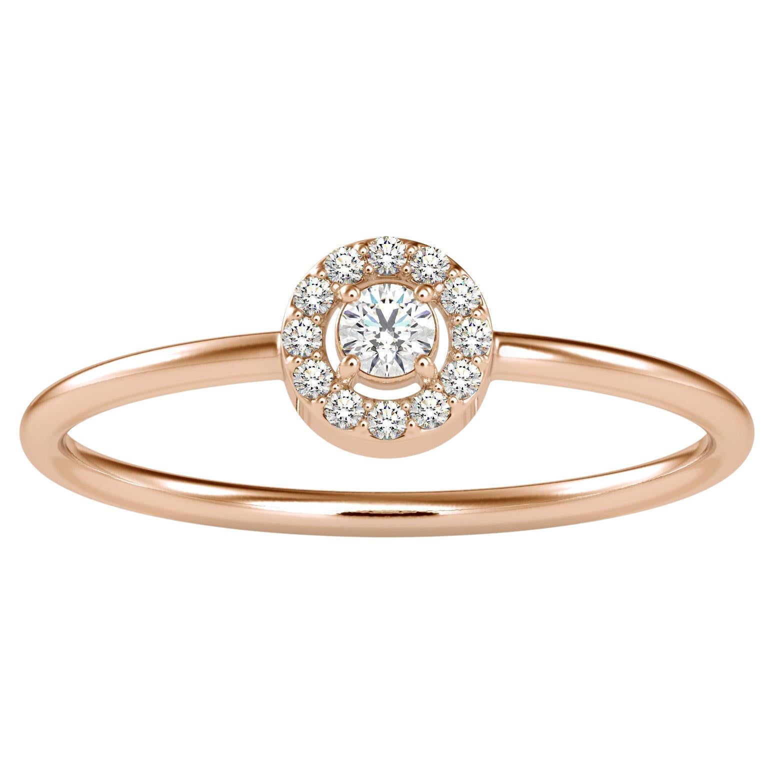 0,11 Karat Diamant 14K Roségold Ring