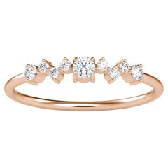 0.11 Carat Diamond 14K Rose Gold Ring