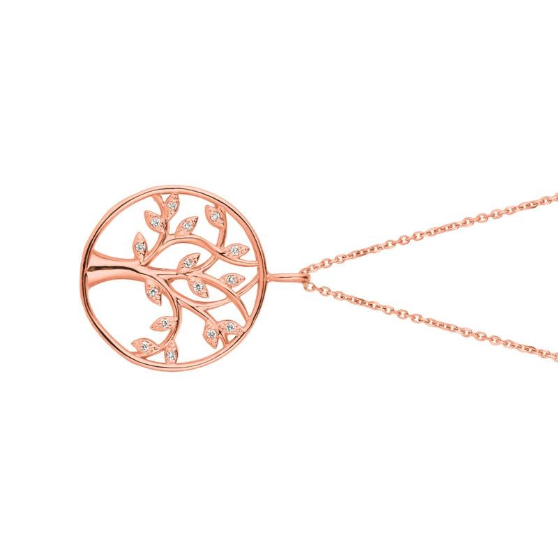 0.11 Carat Natural Diamond Tree Necklace Pendant 14K Rose Gold G SI 18 inches

100% Natural Diamonds, Not Enhanced in any way Round Cut Diamond Necklace
0.11CTW
G-H
SI
14K Rose Gold, 4.6 gram, Pave
1 inch in height, 7/8 inch in width
15