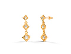 0.11ct 3 Diamond Studs Earrings in 14k Gold
