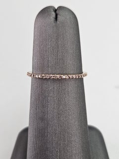 0.11 ct Pink Diamond Band Ring in Rose Gold
