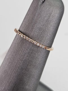 0.11 ct White Diamond Band Ring in Rose Gold