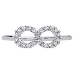 0.11 CTW Infinity Diamond Ring in 14K Yellow Gold, VS Natural Diamonds
