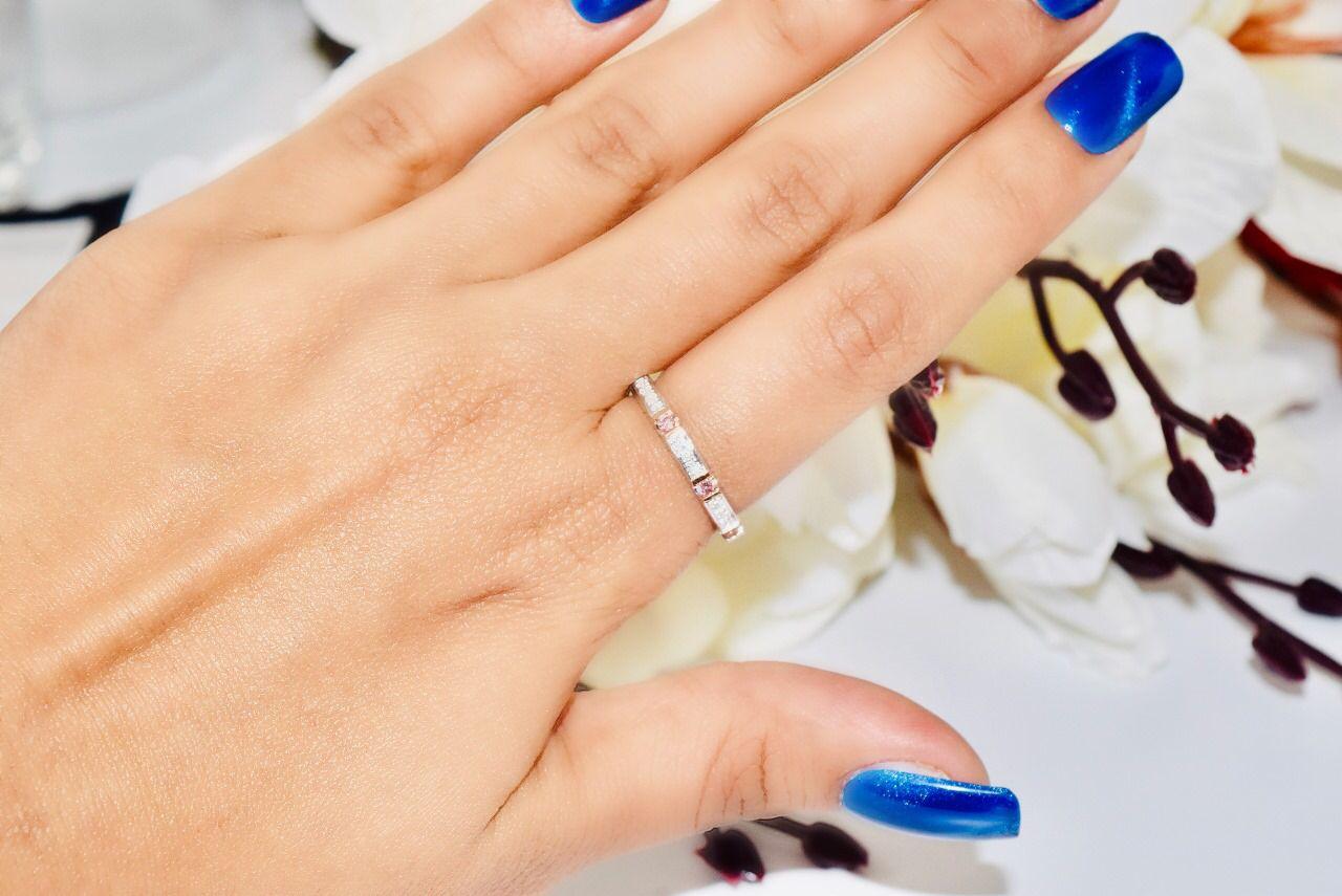 Taille ronde Bague avec diamants 0,115 carat en vente