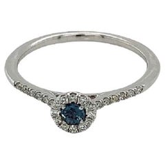 0,11Ct. Élégante bague en alexandrite brésilienne naturelle et diamants