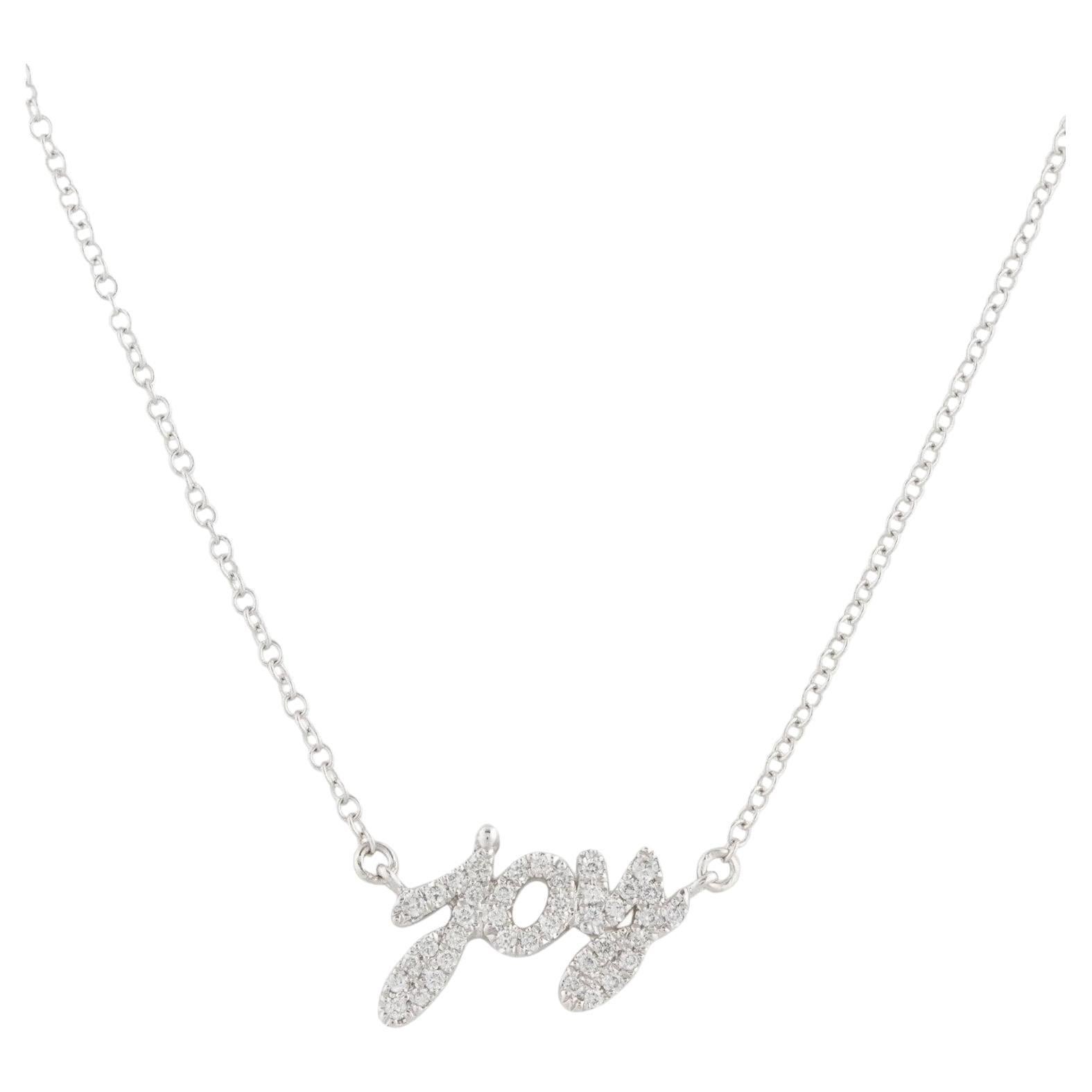0.12 Carat Diamond Joy White Gold Pendant Necklace For Sale