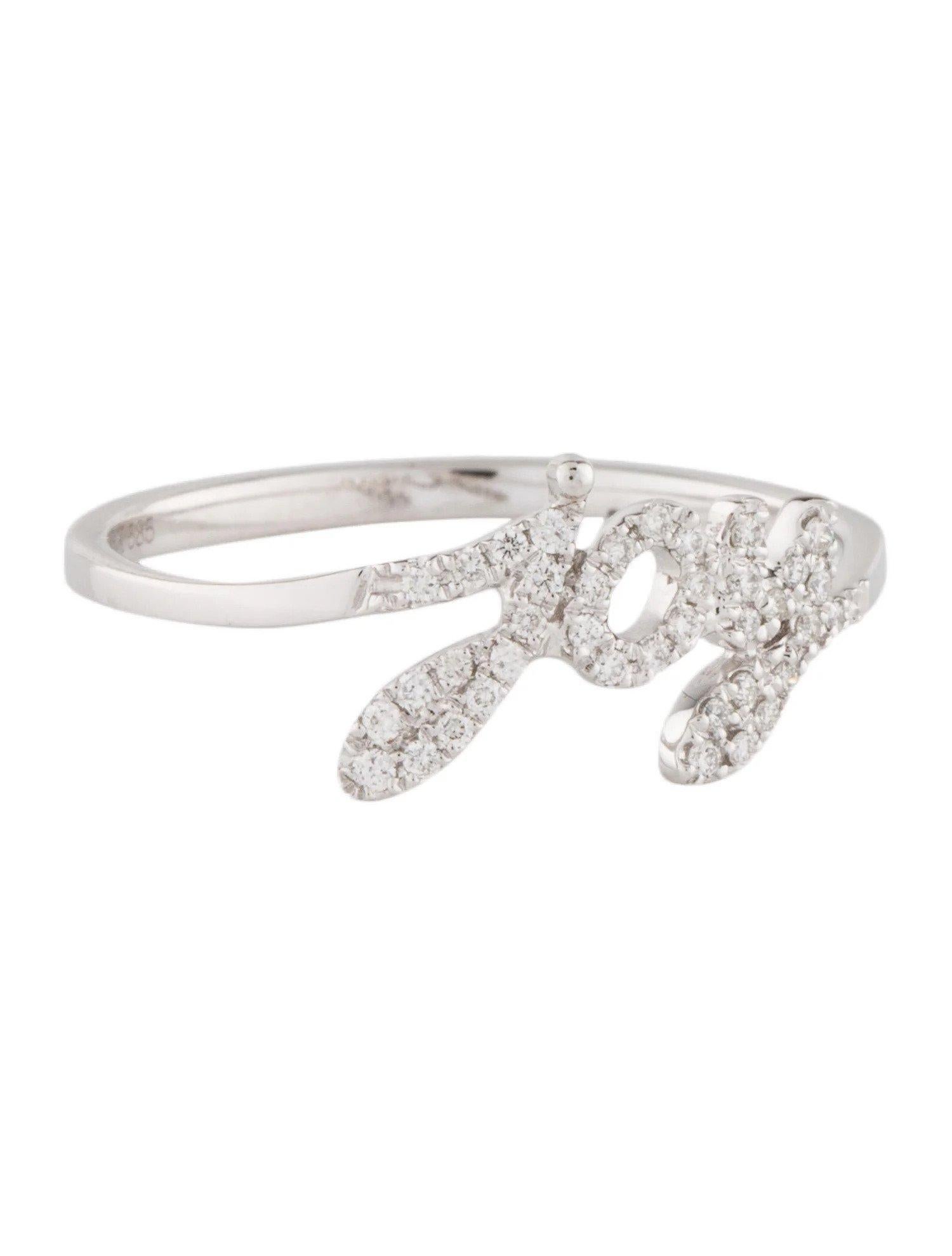 Round Cut 0.12 Carat Diamond Joy White Gold Ring For Sale