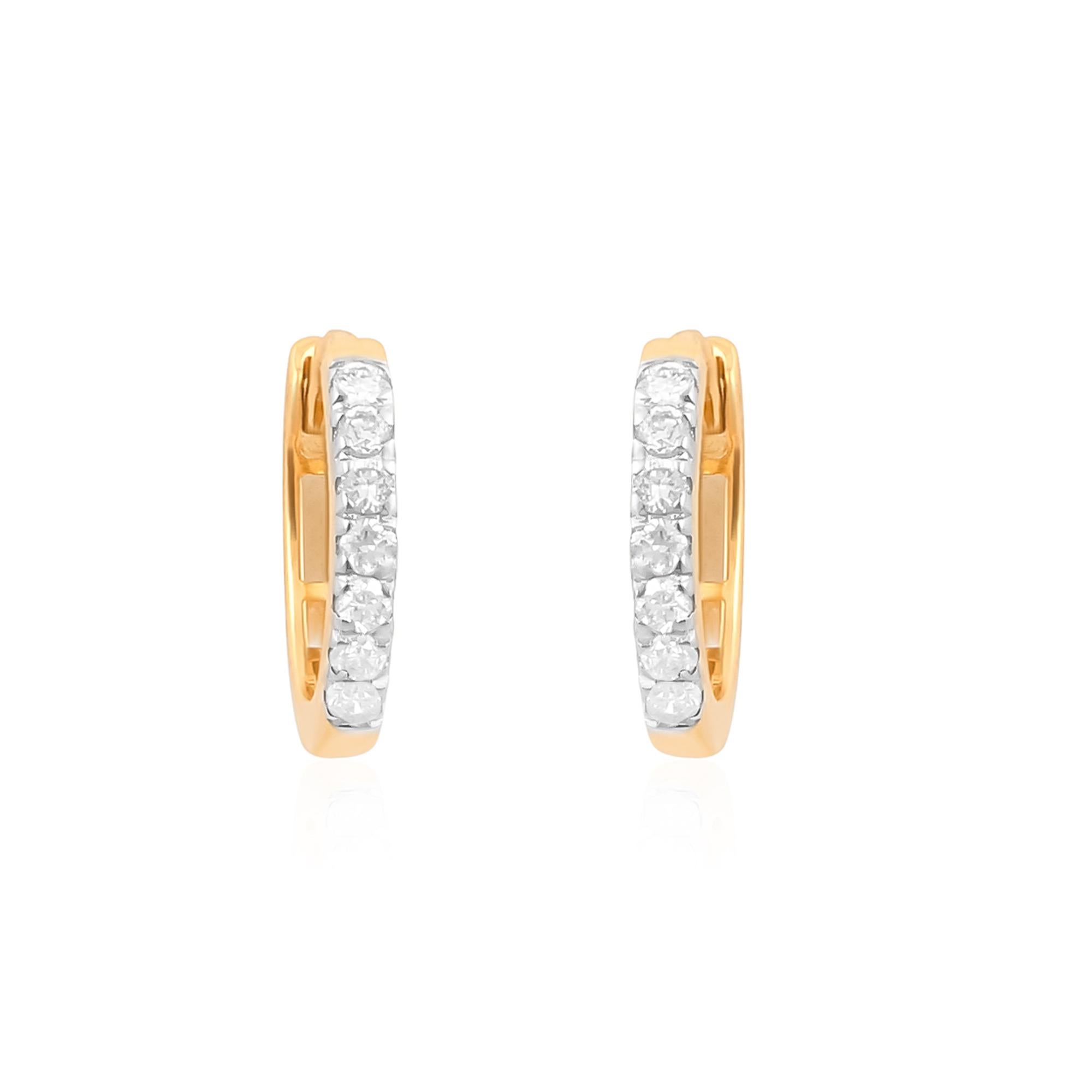 Cast from 18-karat gold, these exquisite earrings are handset with 0.12 carats of sparkling diamonds.

FOLLOW SPECTRUM JEWELS storefront to view the latest collection & exclusive pieces. Spectrum Jewels is proudly rated as a Top Seller on 1stdibs