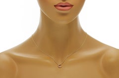 0.12 CT Sapphires 0.06 CT Diamond 14K Yellow Gold Crescent Moon Necklace