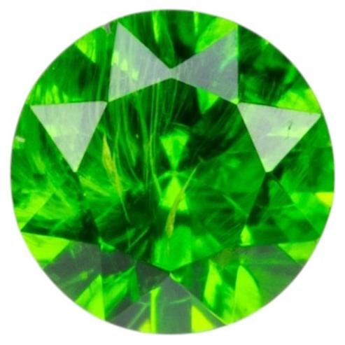 0.12 ct, Tiny vivid green faceted Russian demantoid garnet