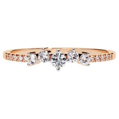 0.12 CTW Diamond Cluster Ring in 14K Gold, SI+ Natural Diamonds