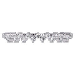0.12 CTW Zig Zag Diamond Band in 14K Gold, VS Natural Diamond Ring