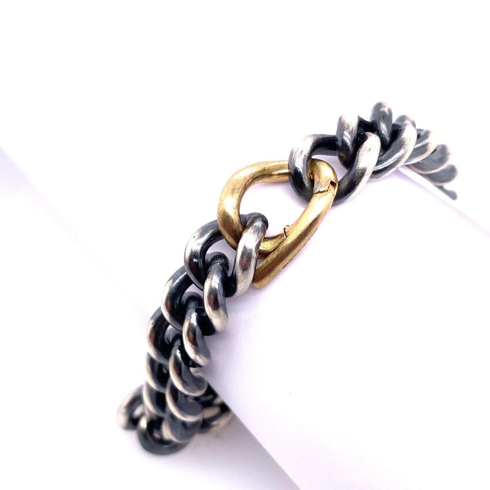 Round Cut 0.12ct Diamond Hum Chain Bracelet in 18ct Yellow Gold & Silver