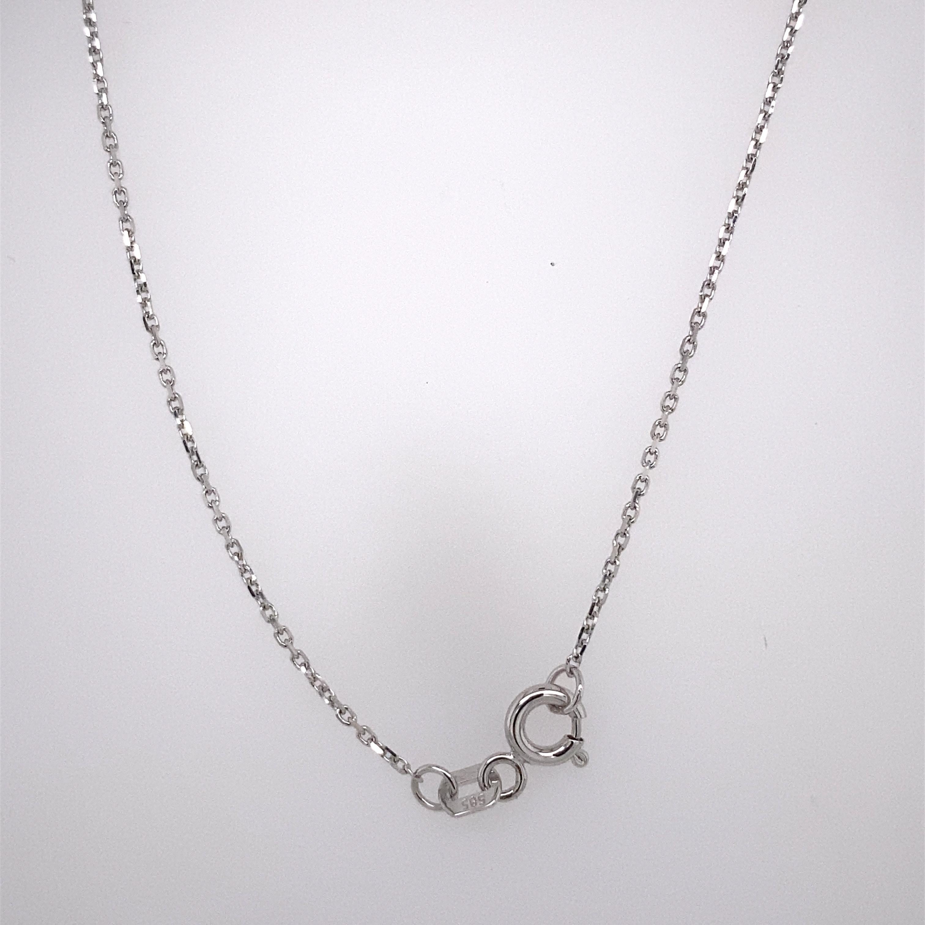 0.12ct Diamond Necklace Star of David in 14ct White Gold In New Condition In London, GB