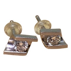 0,12ct Diamant-Ohrstecker aus Platin 900. Farbe: G, Reinheit: VS.